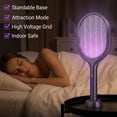 thumbnail image 6 of Electric Fly Swatter with Extendable Handle & Rotating Head, 3000V Rechargeable Bug Zapper Racket, 1200mAh Long Lasting, Reach Every Corner, Indoor Outdoor Mosquito Swatter, 6 of 10