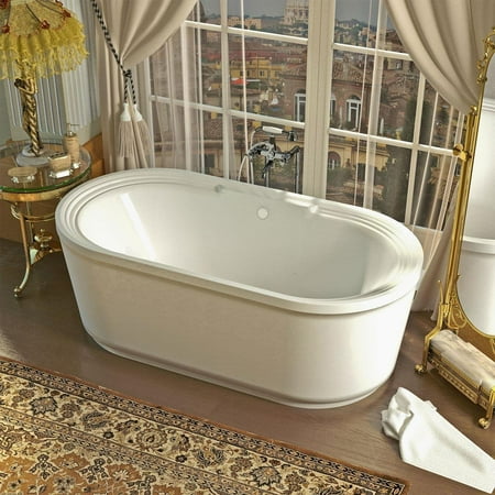 Oval Soaker Tub - Padre 34 x 67 x 21 in. Oval Freestanding Soaker Bathtub