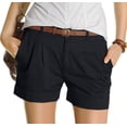 thumbnail image 5 of MRULIC pants for women Women's Fashion Shorts Short Chino Trousers Pleated Fake Pocket Pants Plus Size Pants Black + XL, 5 of 9
