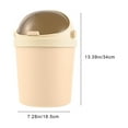 thumbnail image 3 of Boovnll Bathroom Trash Can, Large Capacity Plastic Bathroom Trash Can Solid Color Dirt-Proof for Bathroom, Kitchen, Office, Bedroom, Living Room, Trash Can, 3 of 6
