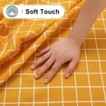 thumbnail image 2 of Rectangle Waterproof Fabric Table Cloth, Plaid Stain Resistant Polyester Tablecloth, Washable Cloth Table Cover for Fall Halloween Decor, Dining Room, Outdoor (60" x 102", Mustard Yellow), 2 of 6