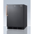 thumbnail image 2 of ADA compliant built-in undercounter all-refrigerator for general purpose or commercial use, with lock, auto defrost operation, copper handle, and black exterior, 2 of 4