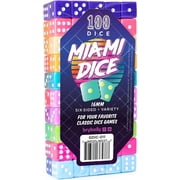 Brybelly 100-pack Miami Dice: Retro 80s 6-Sided Gaming Dice