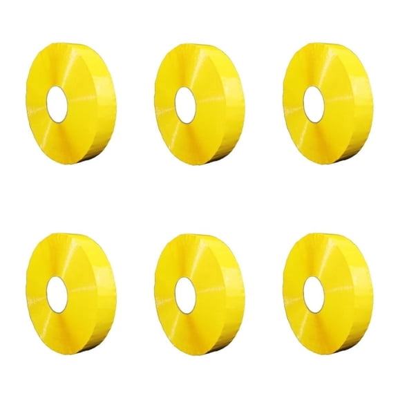SSBM 1.88 Inch x 1000 Yards Yellow Acrylic Carton Sealing Tape 2 Mil Great for Light Packaging 6 Rolls