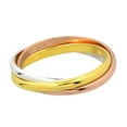 thumbnail image 2 of Tricolor Triple Tangle Puzzle Hoop .925 Silver Ring-10, 2 of 4