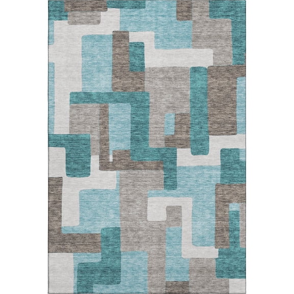 Dalyn Rugs Premium Machine Washable Mayfield AMF740 Teal 3' x 5' Rug