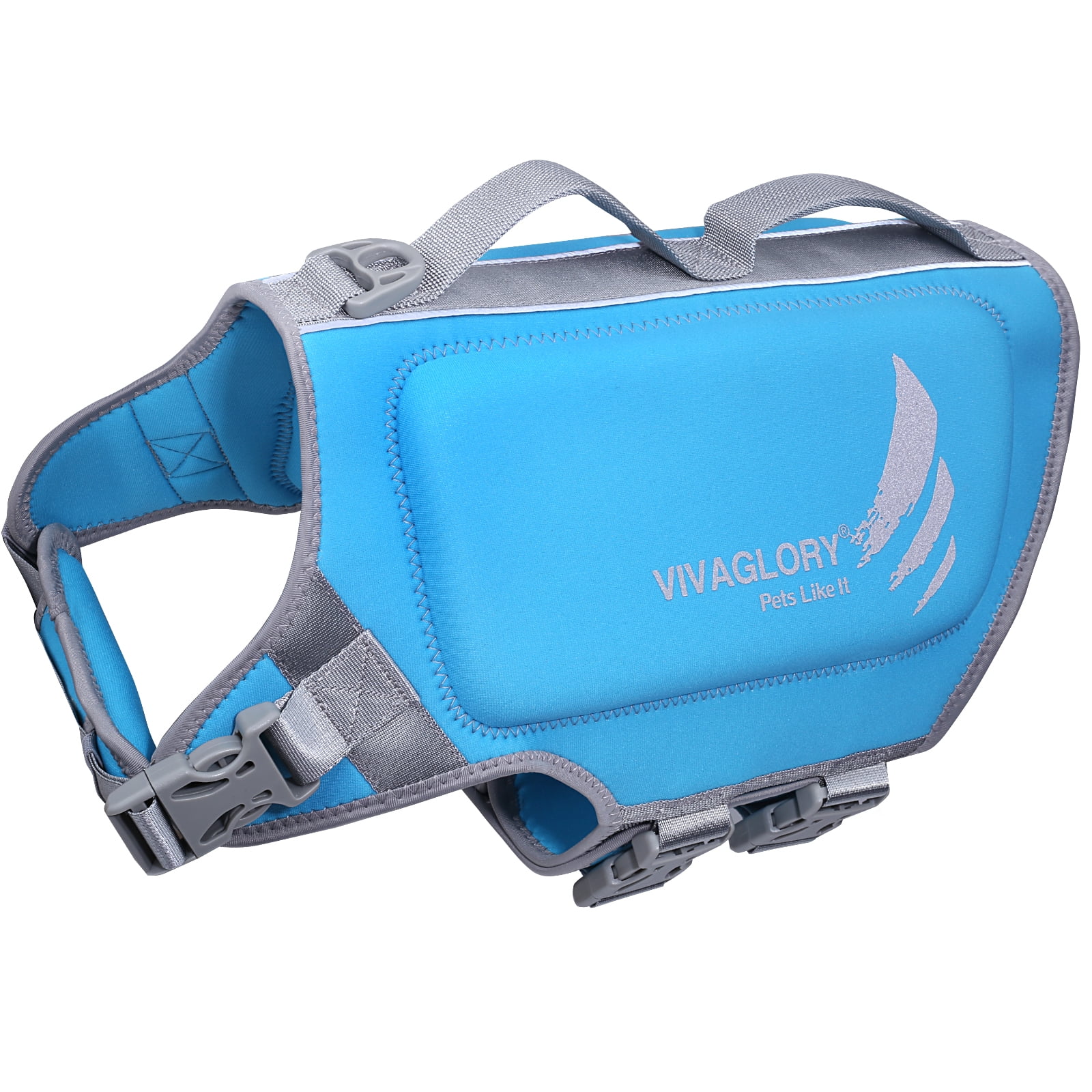 VIVAGLORY Dog Life Jacket Neoprene Vest for Swimming, Sports Style