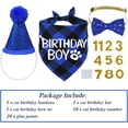 thumbnail image 6 of Cat Birthday Decorations, Cat Birthday Hat with Number Bandana Bow Tie Collar for Cats Kittens Apparel Birthday Outfits, 6 of 6