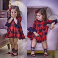 thumbnail image 3 of Robe Princesse Fille à Carreaux Rouges Bébé Enfants Fête Mariage Demoiselle d'Honneur Coton, 3 of 5