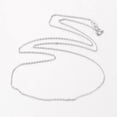 thumbnail image 2 of 1 pc Anti-Tarnish Electroplated Rhodium Plated Sterling Silver Cable Chain Necklaces with Spring Ring Clasps Thin Chain Platinum 18 inch 1mm wide, 2 of 2