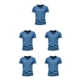 thumbnail image 2 of Minnieouse Tops masculinos africanos expresivos experiencia moda étnica moda africana hombres africanos traje tradicional ético camiseta azul Type2 NO2, 2 of 6