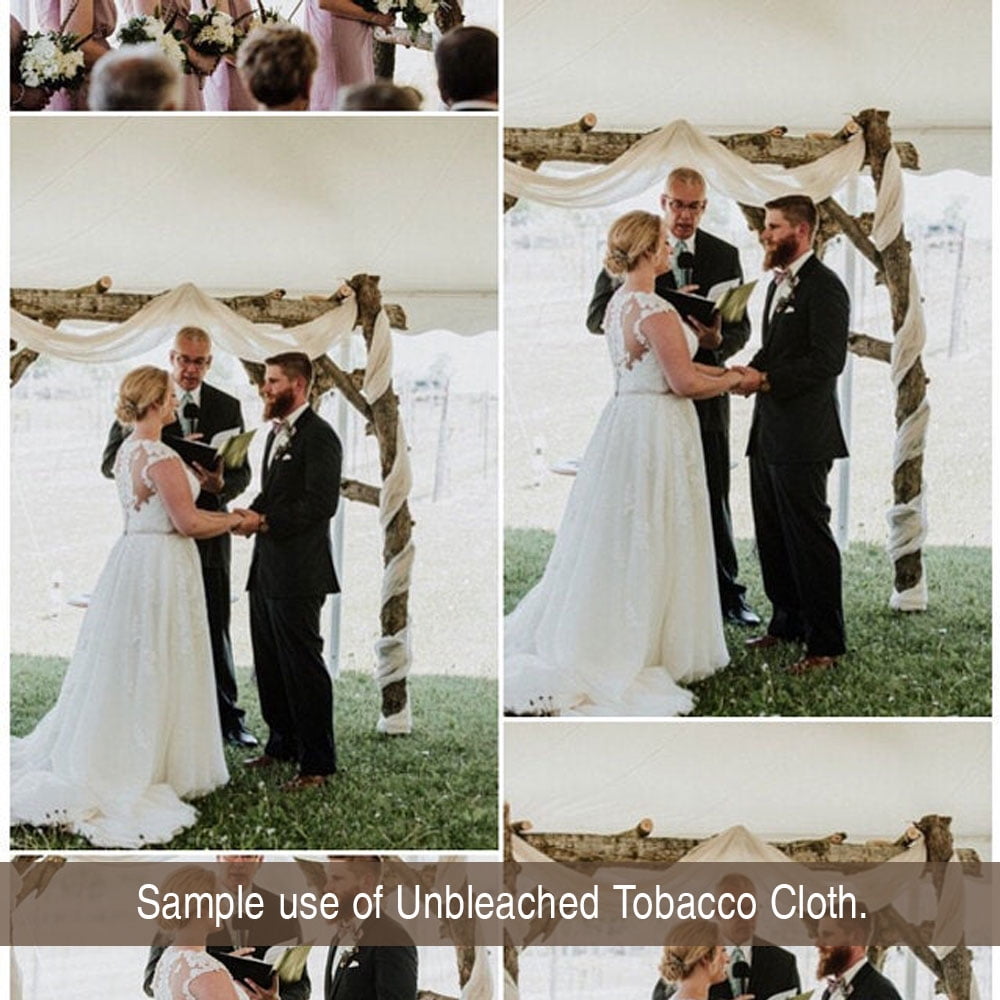 10 Yards Natural Unbleached Tobacco Cloth Cotton Fabric for Wedding Decor by JCS