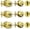 Polished Brass, variant on Door Knob and Single Cylinder Deadbolt Lock Set, Polished Brass Front Door Handle and Deadbolt,Keyed Alike Reversible Deadbolt and Knob Set, Exterior Door Lock Set with Deadbolt,4Pack