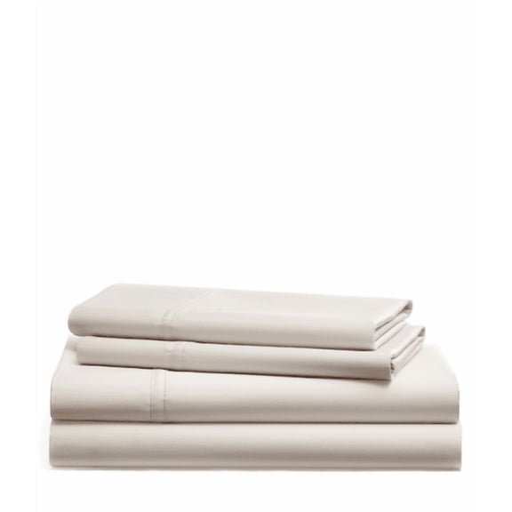 Lauren Ralph Lauren 300 Thread Count Sateen Border Sheet Set, King - Classic Cream