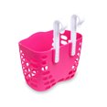 thumbnail image 6 of Kid's Bike Basket, Pink Cute Princess Crown Pattern Bicycle Front Handlebar Basket for Kid Girls, 6 of 6