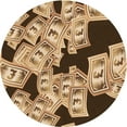 thumbnail image 1 of Ahgly Company Machine Washable Indoor Round Transitional Red Brown Area Rugs, 8' Round, 1 of 7