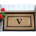 thumbnail image 5 of Nedia Home 18099V 22 x 36 in. Coir &amp; Rubber Frame Mat  Monogrammed V, 5 of 5