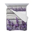 thumbnail image 7 of Spring Lavender Twin Size Down Alternative Comforter,Lightweight Comforter Quilt Bedding Set with Pillow Shams Botanical Purple Floral Vintage Wood Grain Bed Comforter Duvet Insert 68"x86", 7 of 7
