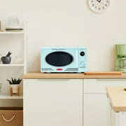 Nostalgia 0.9 cu ft Retro Microwave Oven, 800W Countertop Microwave Oven with LED Display, Aqua