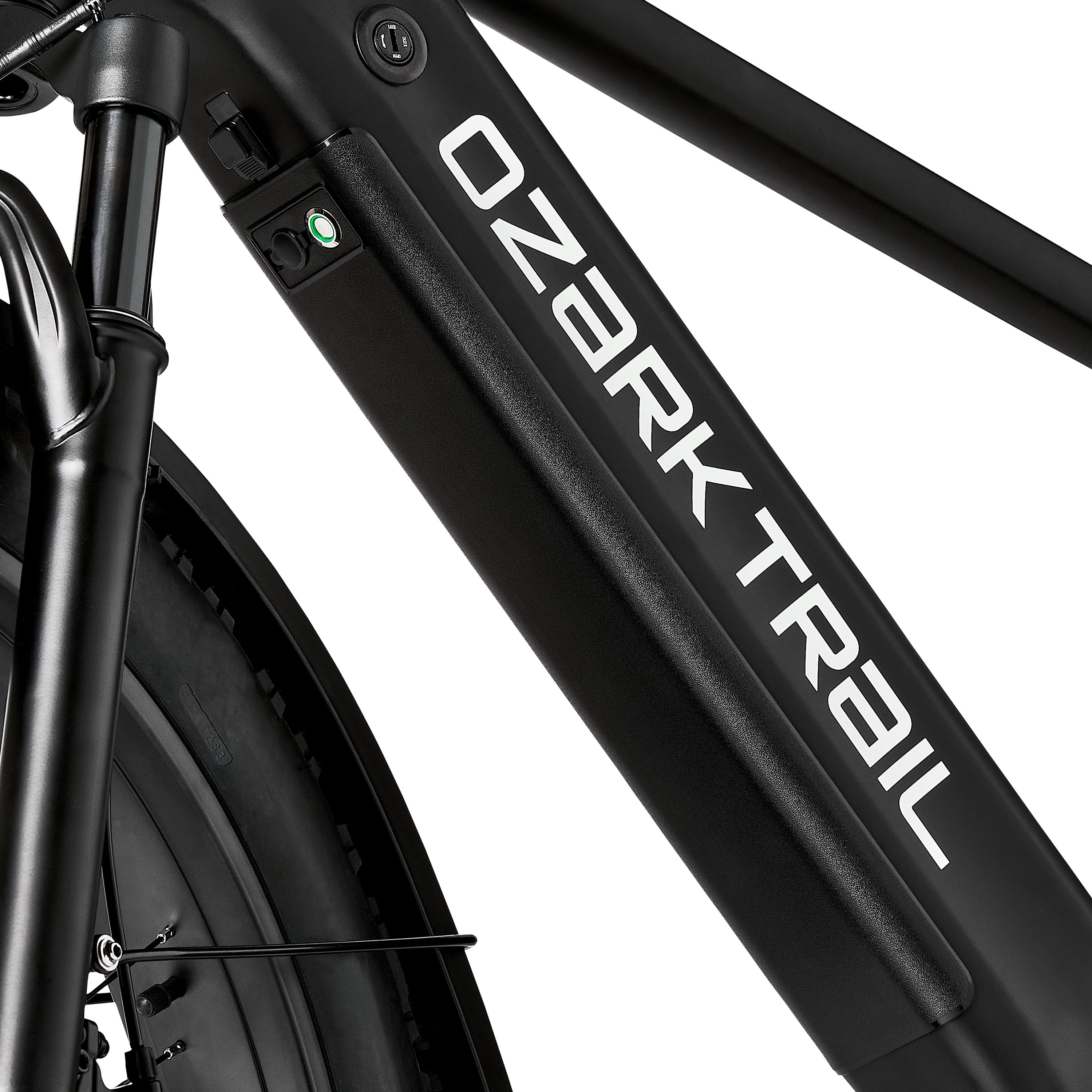Ozark Trail 26" M.3 Ranger+ Electric Fat Tire Bike, 48V, Class 2, Black, Fits Riders 5'2" - 6'1", Adult, Unisex