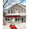 thumbnail image 5 of Garage Door Banner Cover 7 x 16 ft, Merry Christmas Snowman Xmas Tree Black Red Buffalo Plaid Christmas Garage Door Decorations Holiday Christmas Backdrop Decor for Winter New Year Xmas Party, 5 of 6