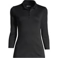 thumbnail image 2 of Lands' End Women's 3/4 Sleeve American-Grown Supima Cotton Polo Shirt, 2 of 2