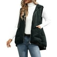 thumbnail image 2 of Womens Vest Womens Puffy Vest Zipper Sleeveless Lightweight Vests Womens Winter Vest Womans Clothes, 2 of 7