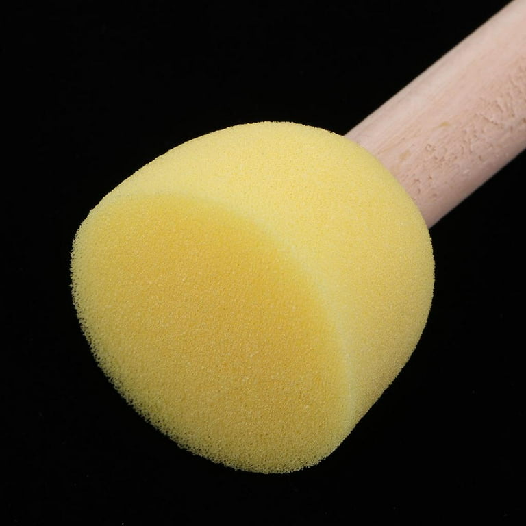 5 Pcs Foam Stencil Stippling Brush Sponge Stippler Wooden Handle Paint Craft Stenciling