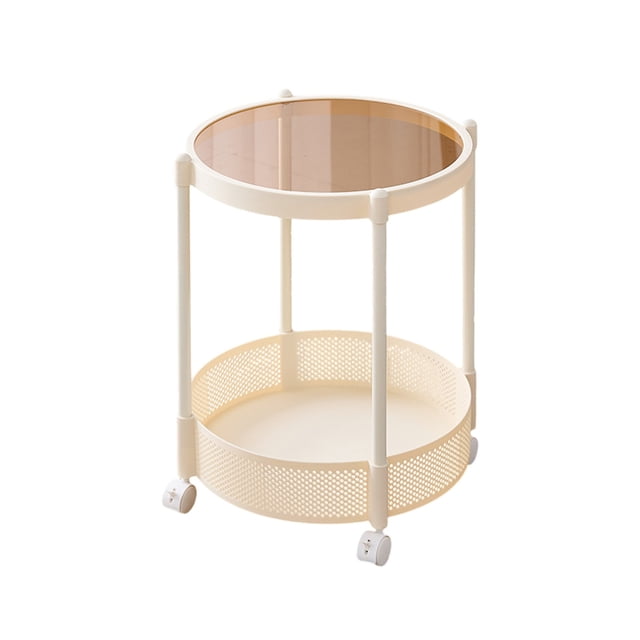 A Side Table Storage Shelf Coffee Table Bedside Table Mobile Storage Rack For Bedroom Living Room Study Desk Assembly Required With Wheels Multifunctional Organizer Furniture