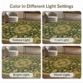 thumbnail image 7 of ODIKA 3'x5' Ultra-Soft Throw Mat, Distressed Medallion Mosaic With Floral Sprays And Scrollwork Vintage Flowing None Washable, Bare feet friendly, Easy Care Indoor rug for Bedside, Vanity, 7 of 7