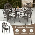 thumbnail image 6 of Yardi Yard 2 Pieces Patio Cast Aluminum Dining Chairs, Dining Chairs Set of 2 with Ergonomic Backrests and Armrests, Stackable Armchairs for Outdoor as Garden, Patio, Copper, 6 of 7