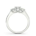 thumbnail image 3 of Ethan Jewel Wedding 14K White Gold Plated Rings - Round Cut 2 Ct Moissanite Rings For Women's - Gorgeous Silver Rings for Bridal Wear - Trilogy Women's Engagement Wedding Silver Ring Proposal Ring, 3 of 4