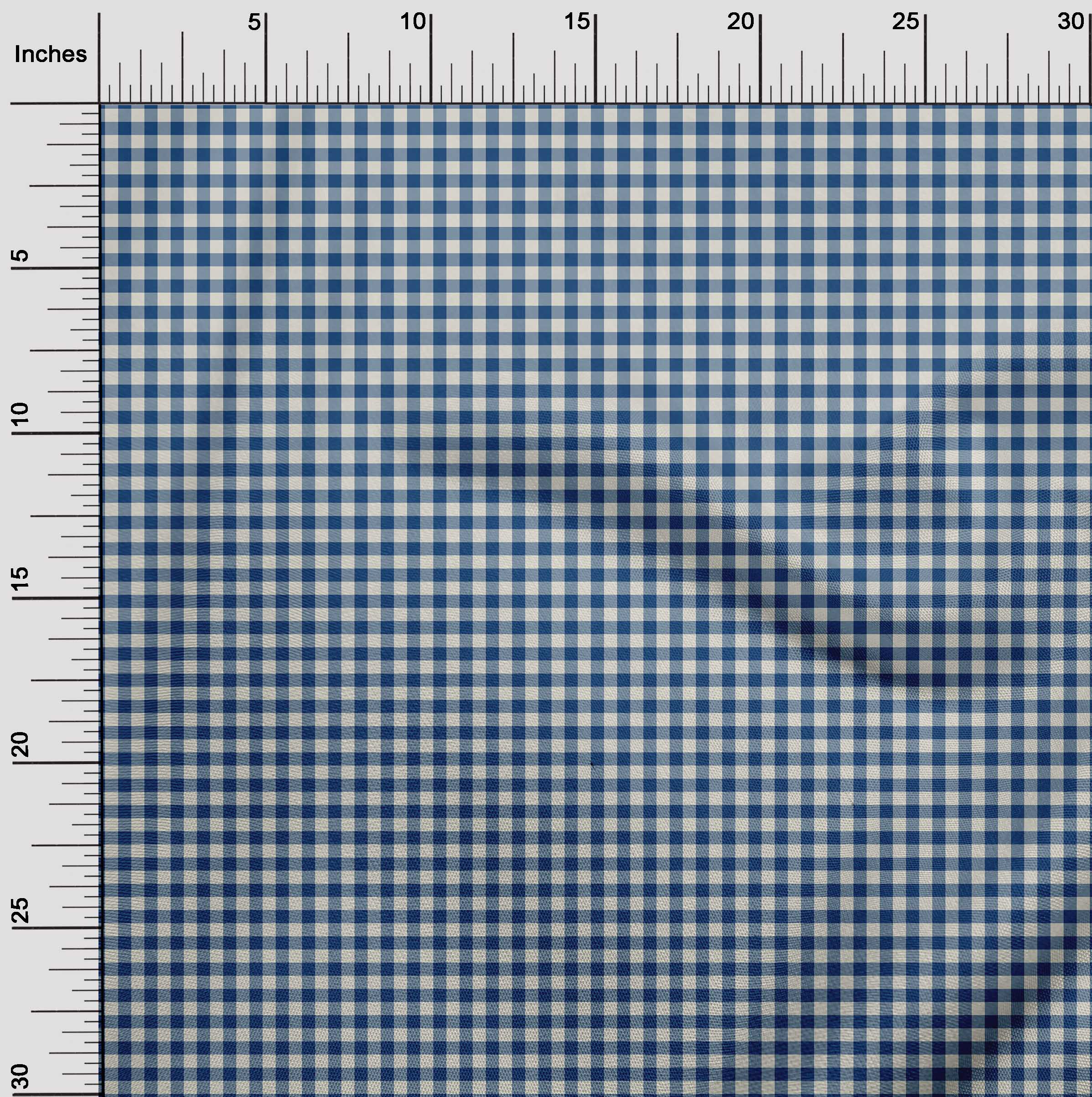 oneOone Cotton Jersey Medium Blue Fabric Check Check Craft Projects Decor Fabric Printed By The yard 58 Inch Wide