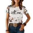 thumbnail image 2 of MOUSYA Retro Rodeo Shirt Women Cowgirl Bleached T Shirt Western Cowboy Rodeo Outfit Country Music Tee Short Sleeve Top, 2 of 11