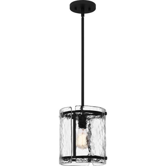 Quoizel Fortress 1-Light Earth Black Mini Pendant - Earth Black