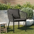 thumbnail image 3 of Modway Sailor Aluminum and Fabric Outdoor Patio Dining Armchair in Charcoal, 3 of 7