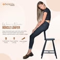 thumbnail image 5 of PATRIZIA NACARRI Women’s Boucle Loafer – Gold Horsebit Slip-On with Chunky Lug Sole, 5 of 9