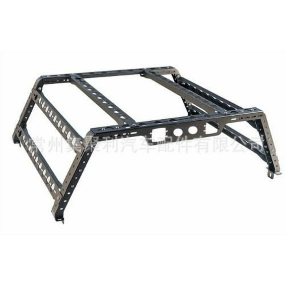63.67 Inch Black Adjustable Off Road Truck Bed Rack Heavy Duty Iron Ladder Rack