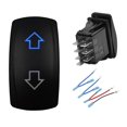 thumbnail image 1 of HAHDAXIA Blue Led UP Down Arrows Momentary Rocker Switch 7P (ON)-Off-(ON) DPDT in/Out Toggle Switch for Car Boat Trailer SXS Motorcycle RZR Dash 12V 20Amp, 1 of 7