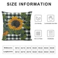 thumbnail image 5 of Pratyus Sunflower Leaves Checkered Square Pillow Cover Case for Cushions Sofa Bed Outdoor Decoration High-Quality All Year Round for Car Couch Bedroom 1PC 24x24in, 5 of 5