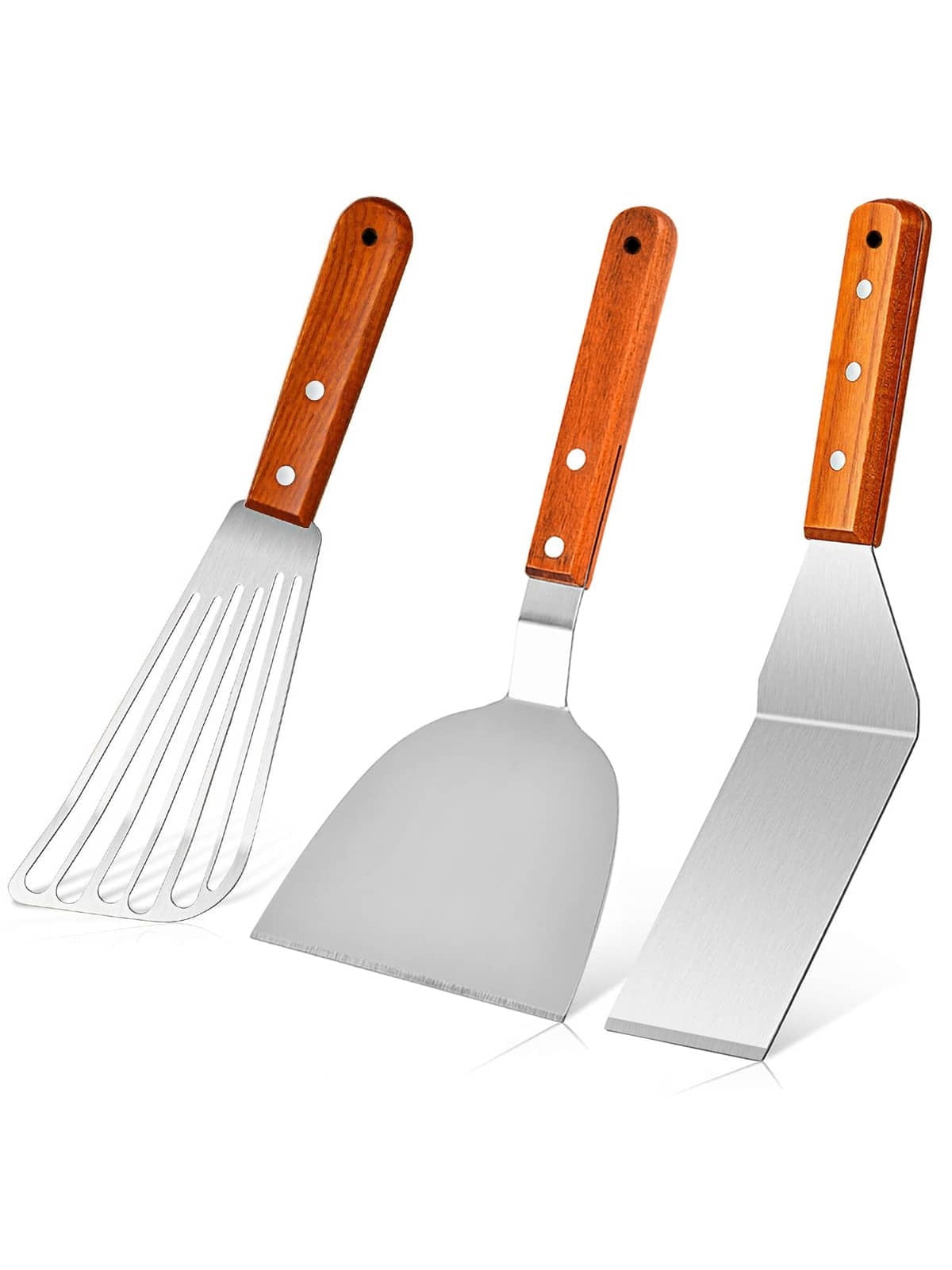 OSQI Metal Spatula for Cast Iron Skillet, Stainless Steel Fish Spatula