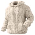 thumbnail image 3 of Hoodies for Men 2026 Fall Winter Long Sleeve Plain Lined Hooded Sweatshirt with Pockets Mens Pullover Top, 3 of 7