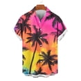 thumbnail image 4 of Timoontee Men's Casual Shirt Short Sleeve Beach Shirt Cuba Beach Summer Shirts Button Up Shirt Multicolor XL, 4 of 6