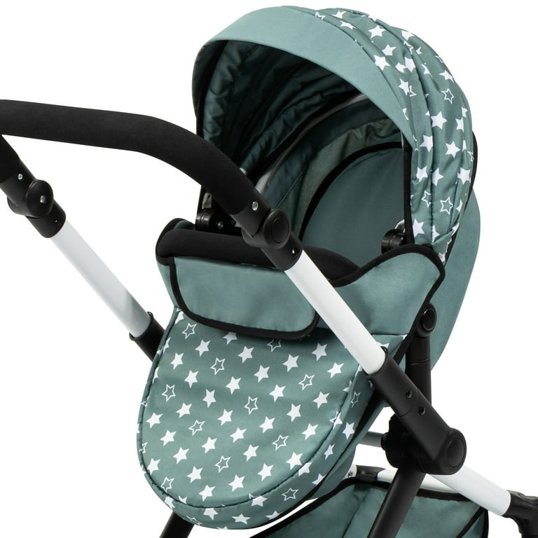 Green dolls pram deals