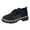 Dark Blue, variant on Knit Oxford Shoes for Women Lace up Breathable Mesh Solid Color Classic Lug Sole Low Heel Elastic Slip on Dress Shoes Purple Size 9