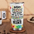 thumbnail image 2 of Autism Mom Tumbler, Gifts For Mom From Daughter Son - Birthday Gift Mom, Double Wall Vacuum Stainless Steel Insulated Travel Coffee Mug, Tumblers cup with Lid and Straw 20 oz, 2 of 6