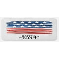 thumbnail image 1 of 4th of July Kitchen Mat, American Flag in Abstract Style Paintbrush Effect Stripes Happy Day, Plush Decorative Kitchen Mat with Non Slip Backing, 47" X 19", Multicolor, by Ambesonne, 1 of 1