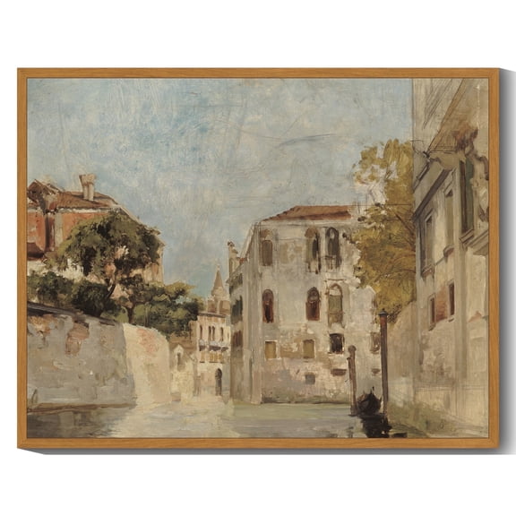 Drsoum French Town Vintage Wall Art 11x14in Nature Framed Classic Wall Prints Bathroom Hallways Office Decor