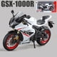 thumbnail image 1 of Kawasaki-motocicleta modelo H2R Ninja V4S S1000RR de aleación fundida a presión, vehículo de juguete, luces de transporte, todoterreno, autociclo, coche de juguete, 1:9, 1 of 5