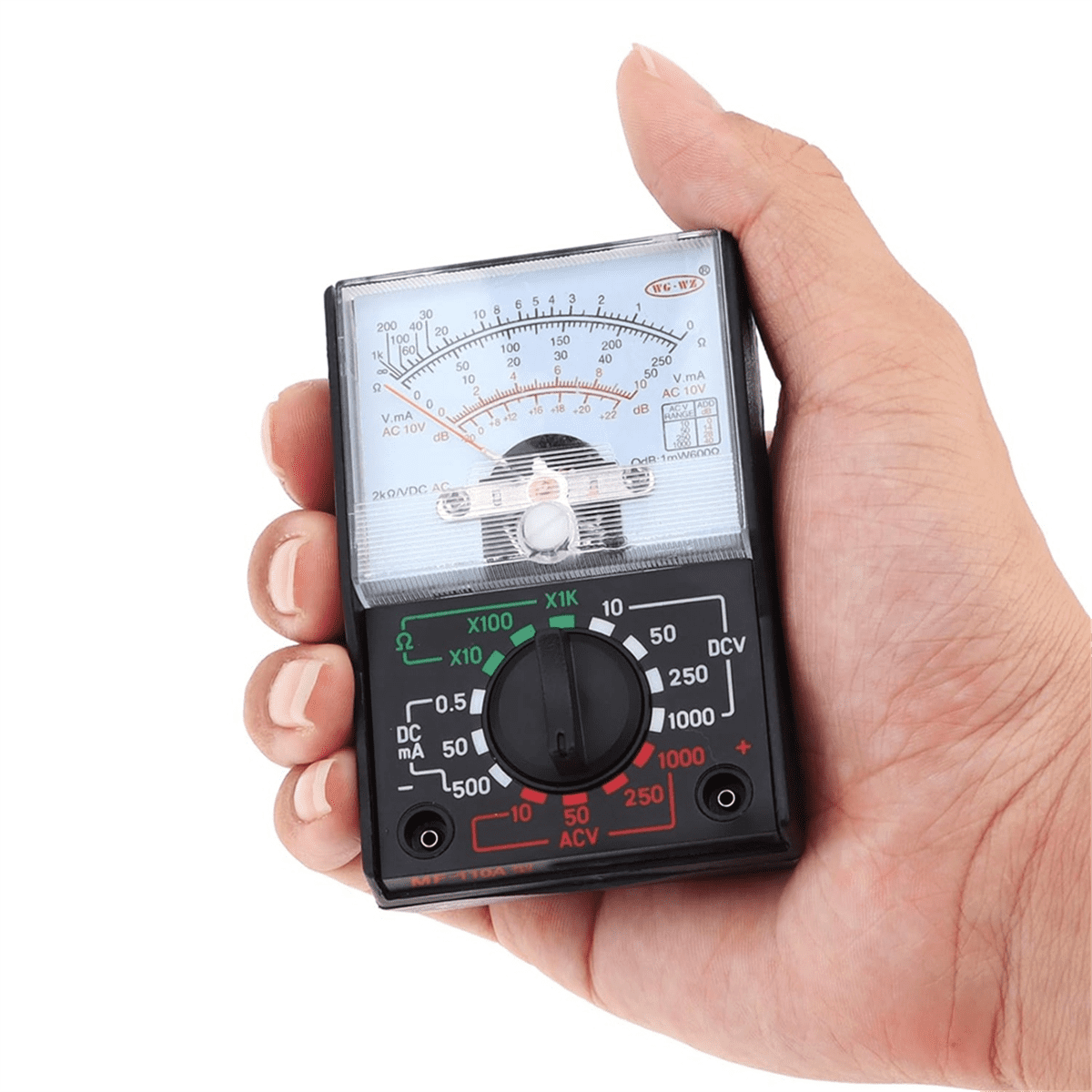 Multimeter, AC/DC Volt 1000V Voltmeter Amp Volt Ohm Voltage Tester Meter with Test Leads and Battery Included